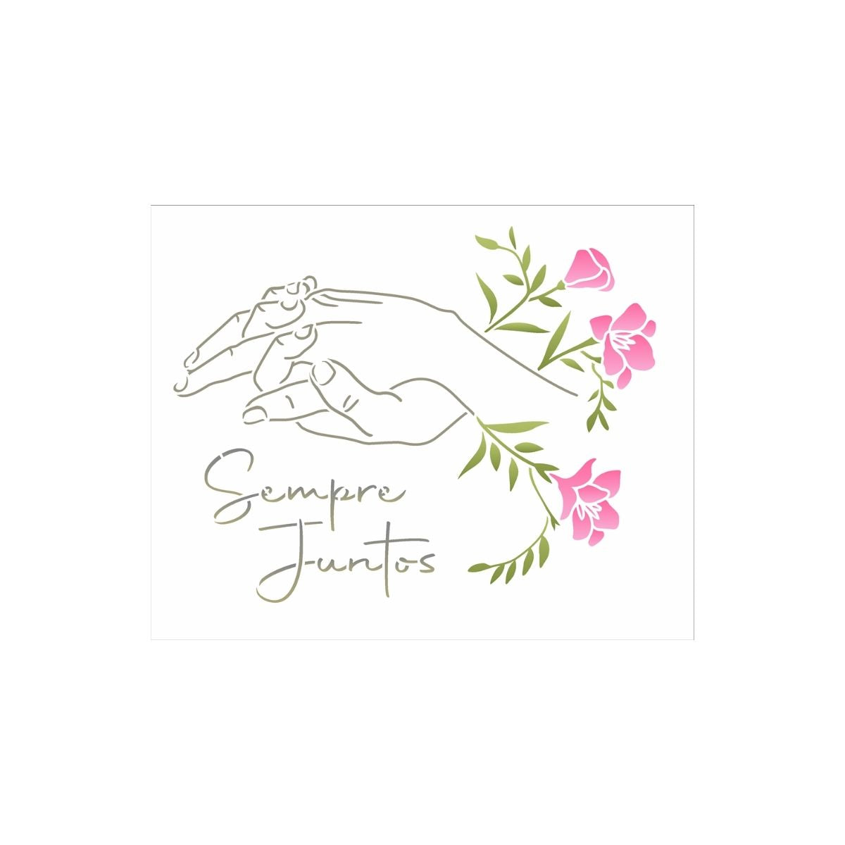 Stencil Opa 20x25cm - Amor - Sempre Juntos - 3434