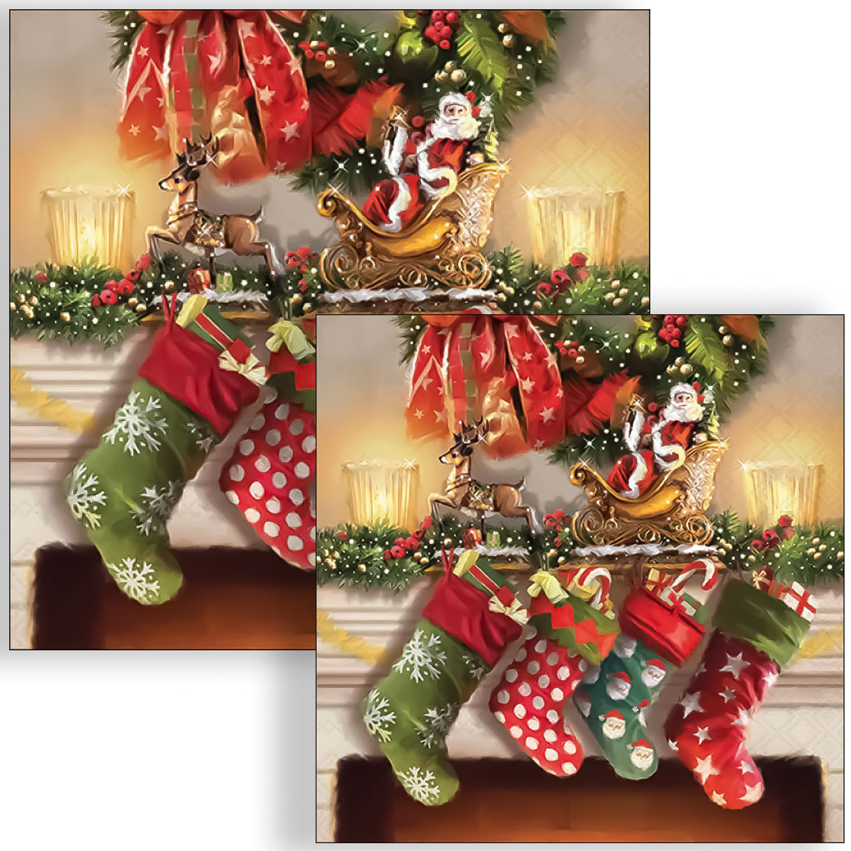 Guardanapo para Decoupage Ambiente 33x33cm com 20 Unidades - Enfeites Natalino