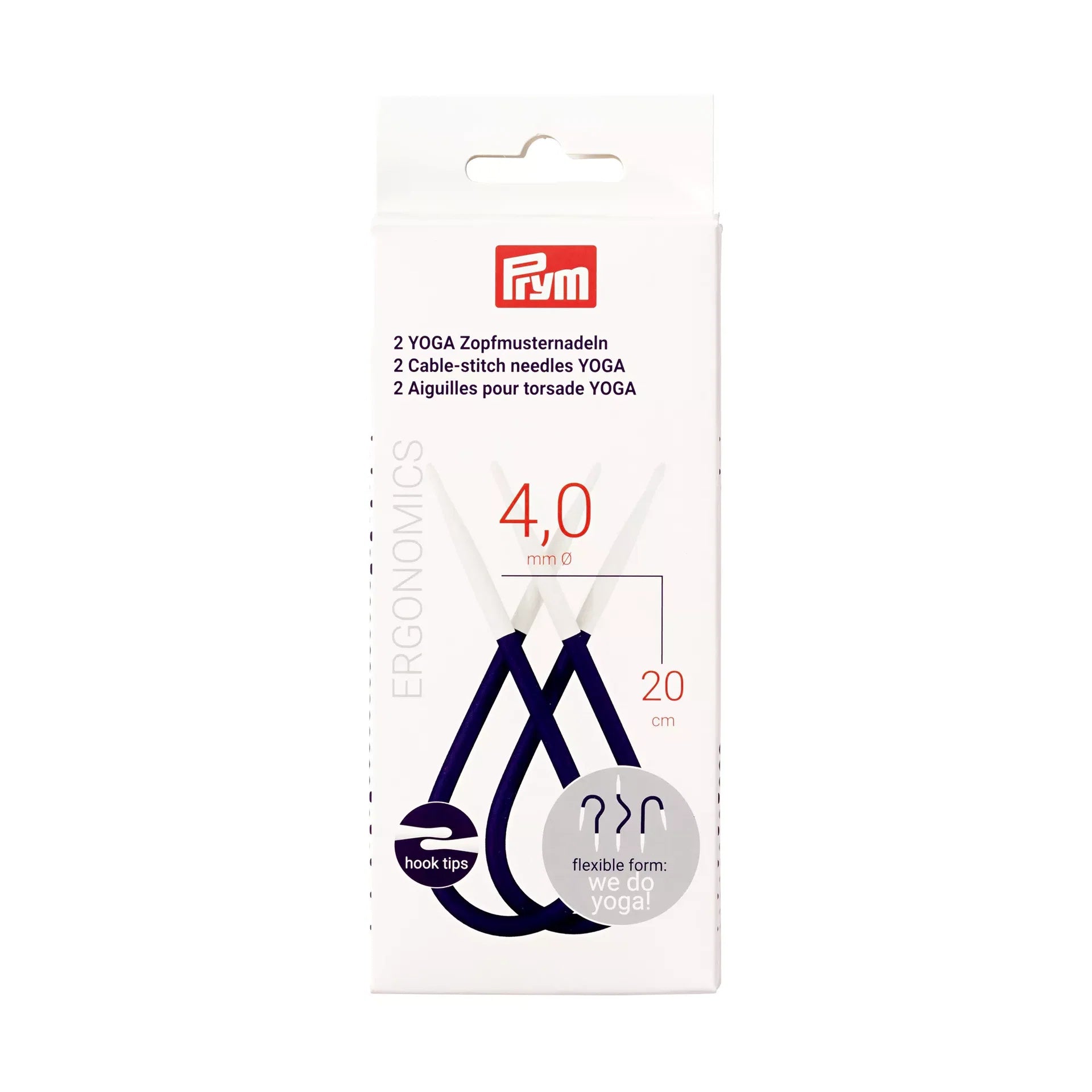 Agulhas Auxiliares Flexíveis para Tranças Yoga 20cm 4mm com 2 Unidades - Prym