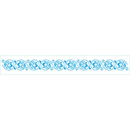 Stencil Barras Coleção Memorias Vintage Arabesco Flores 4x28cm para Pintura Decorativa e Artesanato Stb-051 - Litoarte