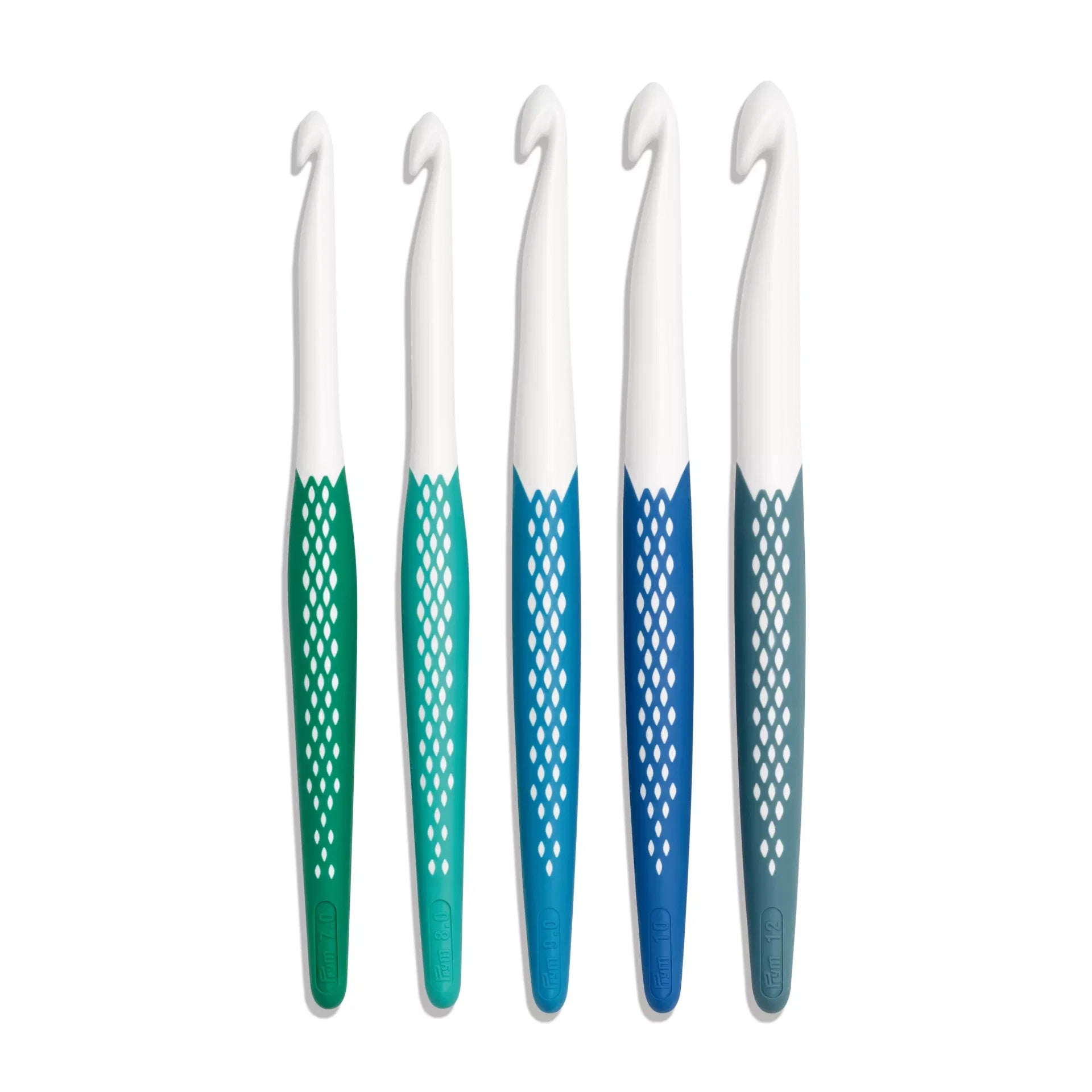 Kit com 5 Agulhas Ergonômicas Grossas para Crochê Ergonomics 7 a 12mm - Prym