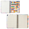 Planner Permanente Wire-o Cicero A5 14,8x21cm Semanal com Notas Pássaros Floresta Tropical Preto