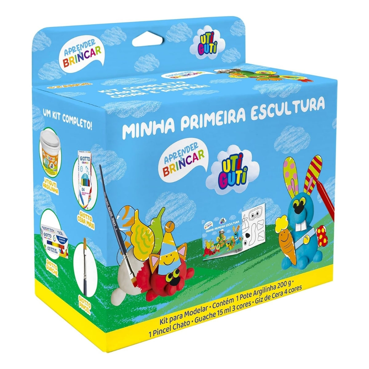 Estojo Brincar e Aprender Minha Primeira Escultura com 10 Peças - Utiguti