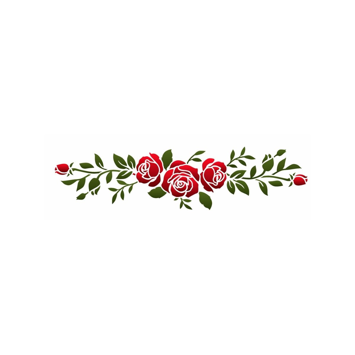 Stencil Opa 10x30cm - Flores Rosas Iii - 3463