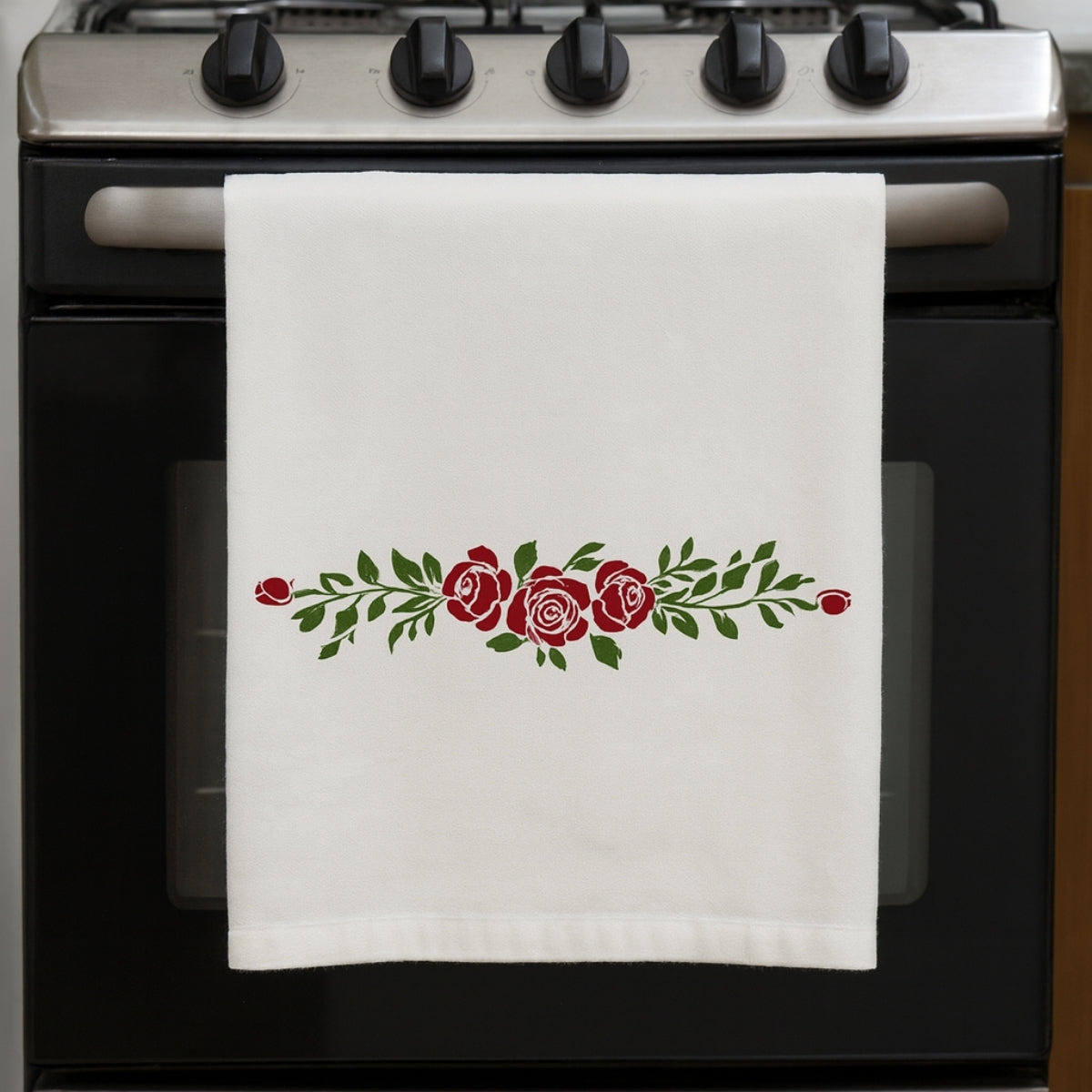 Stencil Opa 10x30cm - Flores Rosas Iii - 3463