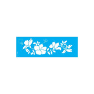 Stencil Opa 10x30cm - Flores Centaurea Cyanus - 3459
