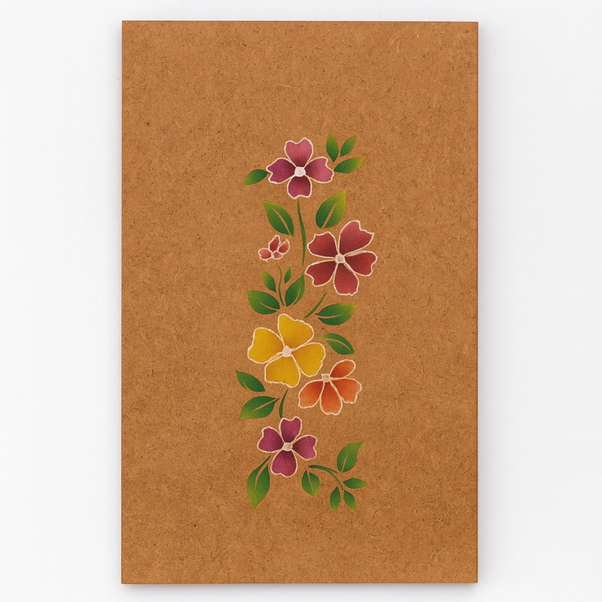 Stencil Opa 10x30cm - Flores Centaurea Cyanus - 3459