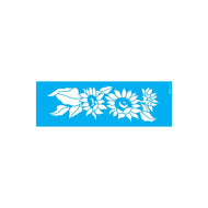 Stencil Opa 10x30cm - Flores Girassóis Ii - 3460