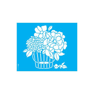 Stencil Opa 20x25cm - Flores no Balde - 3472