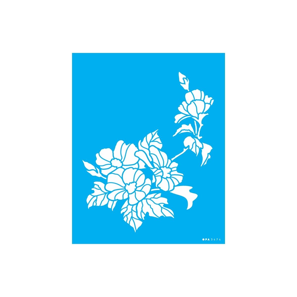 Stencil Opa 20x25cm - Flores Papoulas - 3474