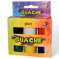 Tinta Guache 6 Cores 15ml Gliart Pintura Infantil