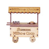 Miniatura Mdf Cru Carrinho de Milho e Coco 10x9x5cm M1042 - Woodplan