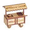 Miniatura Mdf Cru Carrinho de Milho e Coco 10x9x5cm M1042 - Woodplan