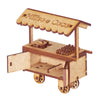 Miniatura Mdf Cru Carrinho de Milho e Coco 10x9x5cm M1042 - Woodplan
