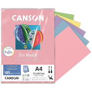 Papel Colorido Canson Iris Vivaldi A4 185 G/m² 25 Folhas - Cores Pasteis