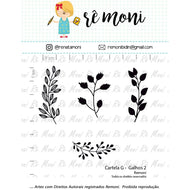 Cartela de Carimbos Galhos 2 em Fotopolímero para Artesanato e Scrapbook - Lilipop