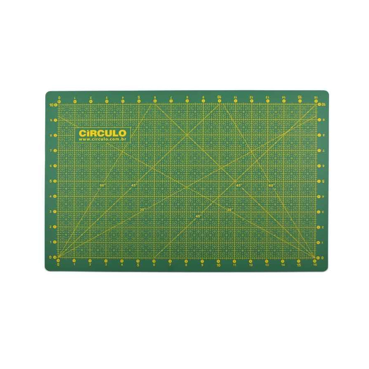 Base de Corte Verde 45cm para Patchwork Scrapbooking e Artesanato - Círculo