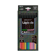 Estojo Lápis de Cor Carbon com 12 Cores - 6 Neon + 6 Pastel 4434 - Leo & Leo