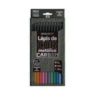 Estojo Lápis de Cor Carbon com 12 Cores Metálico 4432 - Leo & Leo