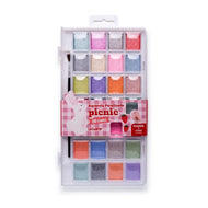 Estojo Aquarela Perolizado Picnic com 28 Cores 72406 - Leo & Leo