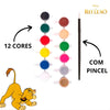 Estojo Guache Mini com 12 Cores Rei Leao 3ml Cada - Leo & Leo 73168