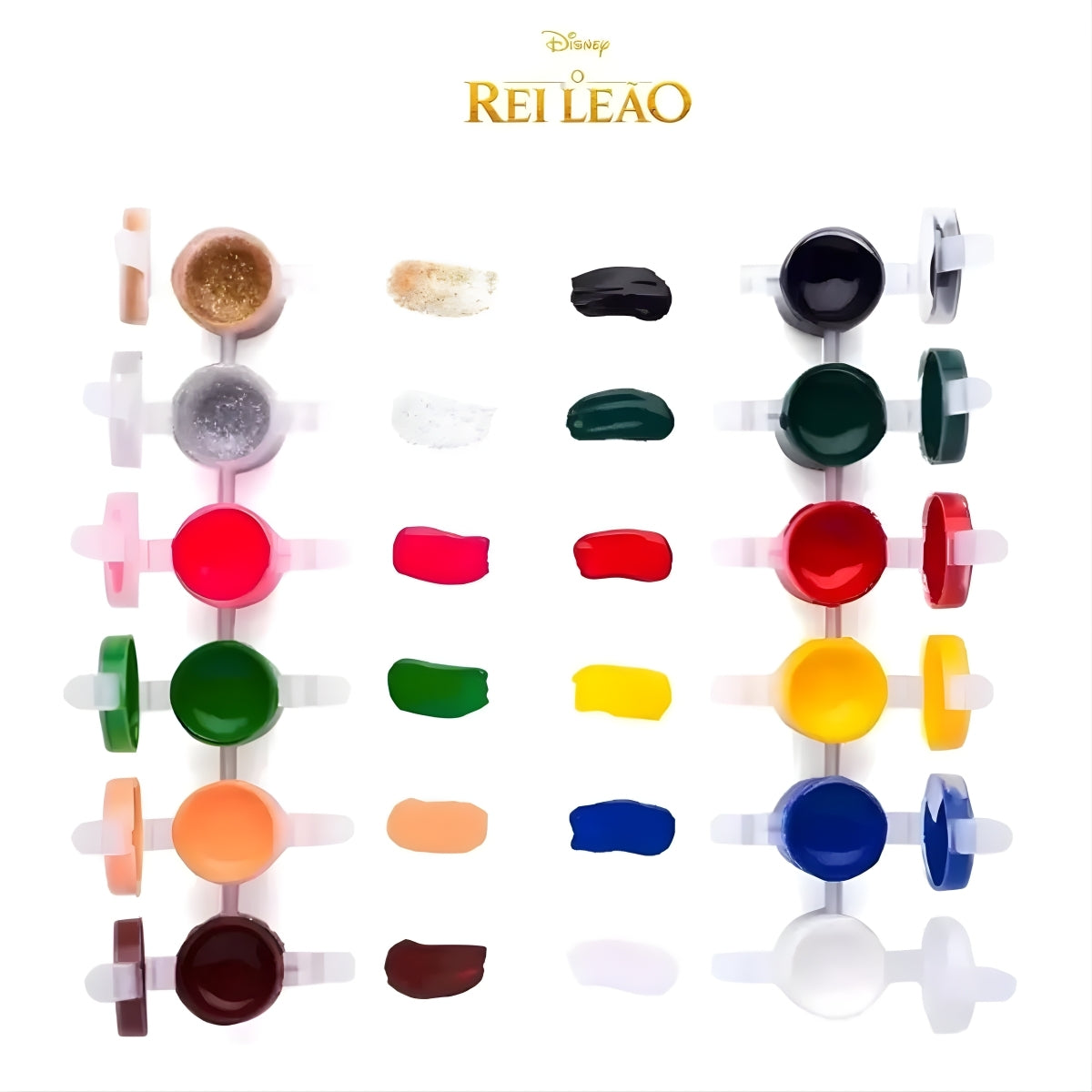 Estojo Guache Mini com 12 Cores Rei Leao 3ml Cada - Leo & Leo 73168