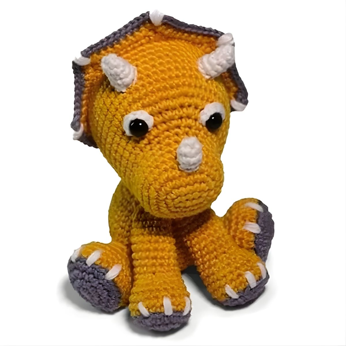 Kit Amigurumi Coleção Dinos Baby Triceratops 0004 - Círculo