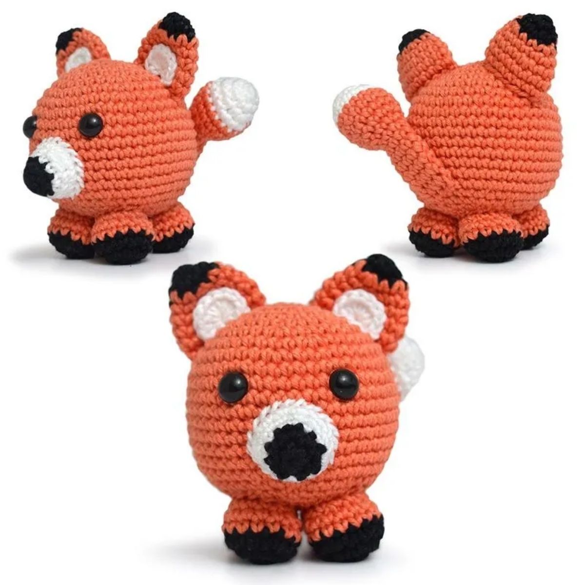 Kit Meu Primeiro Amigurumi Bicho Bola Raposa 0010 - Círculo