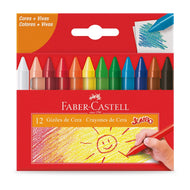 Estojo Gizão de Cera Jumbo com 12 Cores - Faber-castell 141112