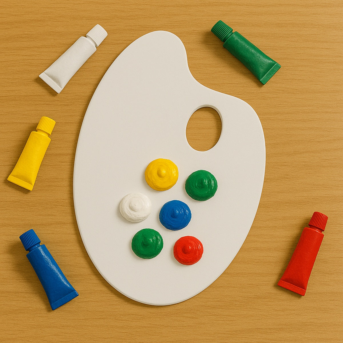 Paleta para Pintura Oval Trident 23x31 Cm - Modelo 12413-ov