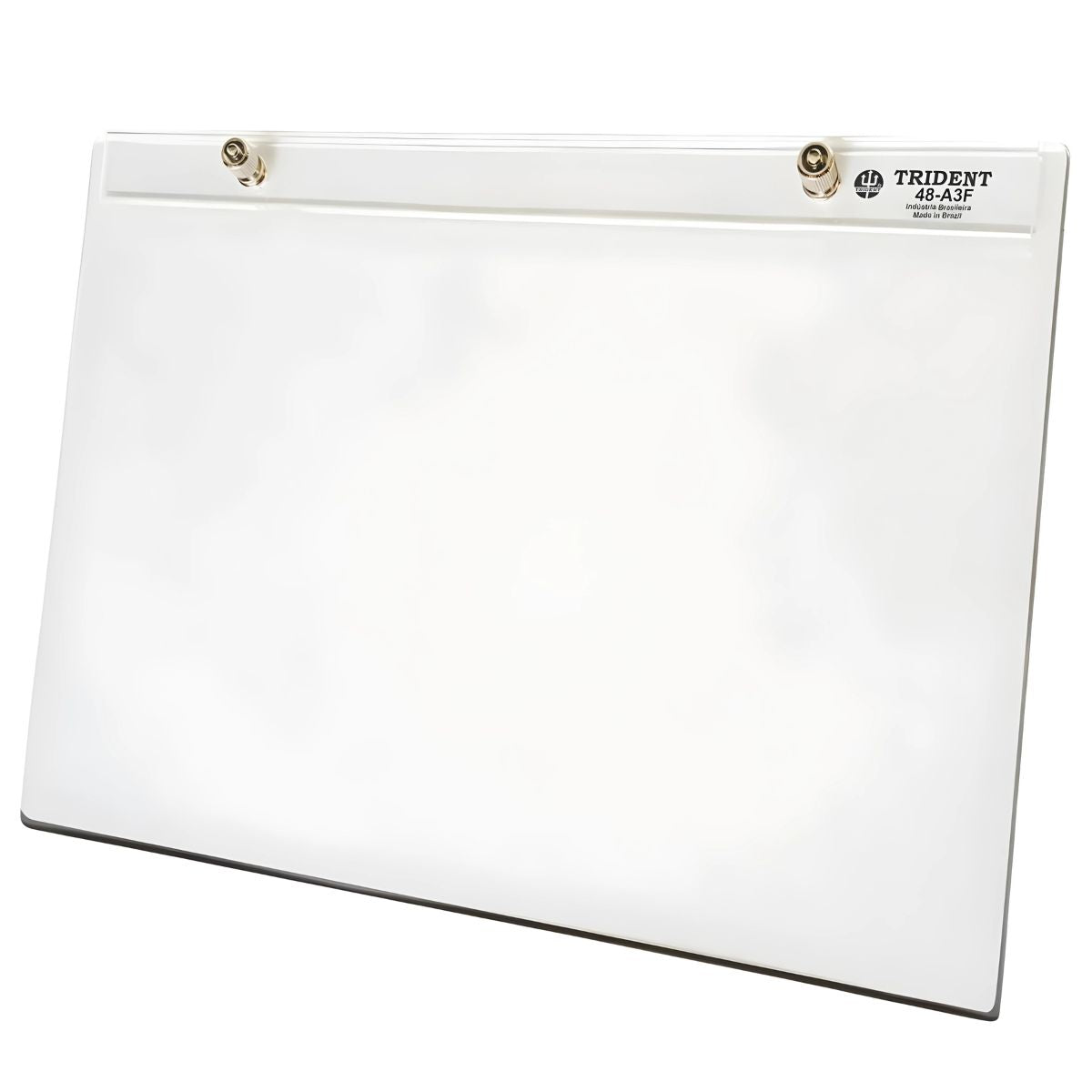 Prancheta Trident Portátil Fórmica Branca com Prendedor Acrílico A3 45x34 Cm - Modelo 48-a3f