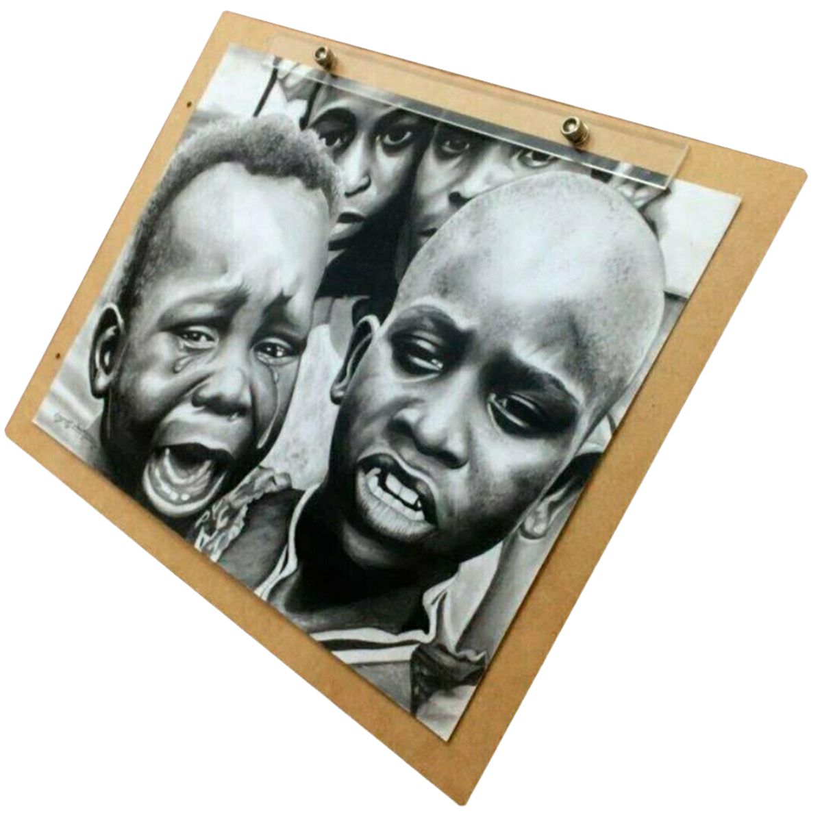 Prancheta Portátil Trident em Mdf Natural 4 Mm com Prendedor de Acrílico A4 35x26 Cm - Modelo 48-a4m