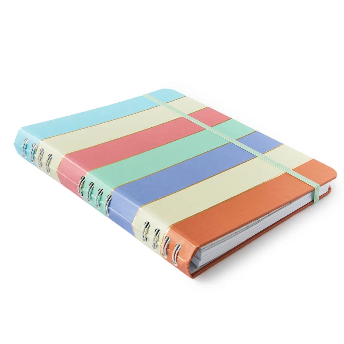 Caderno Criativo Argolado Cicero 17x24cm 90 Folhas Duo Pastel Block Sport Listras Pautado e Pontado