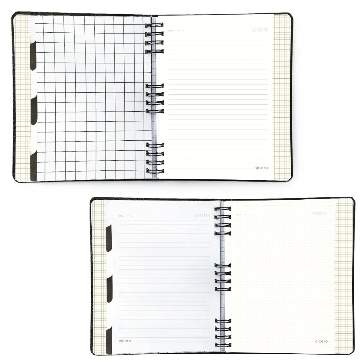 Caderno Criativo Argolado Cicero 17x24cm 90 Folhas Duo Kraft Linha e Ponto Pautado e Pontado