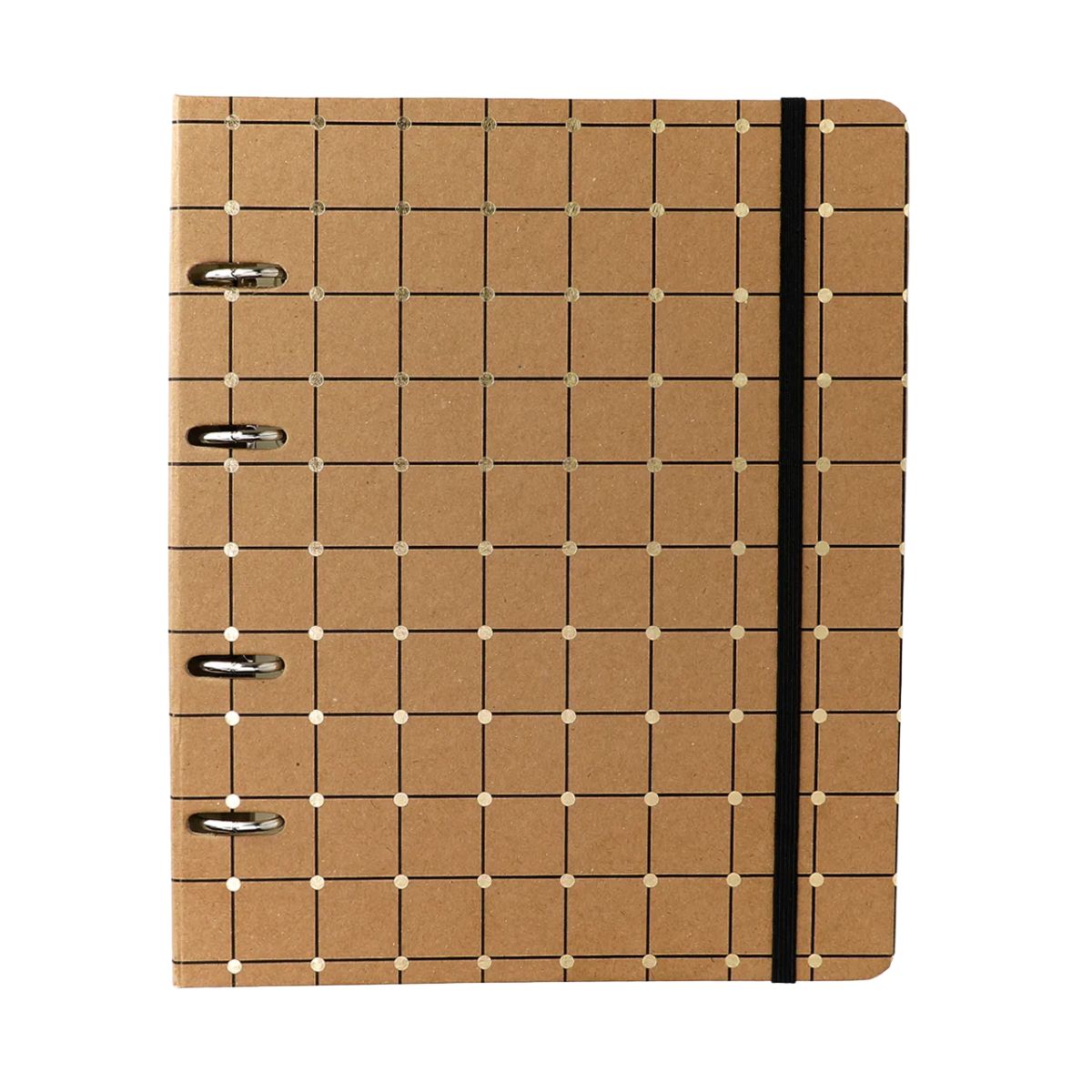 Caderno Criativo Argolado Cicero 17x24cm 90 Folhas Kraft Linha e Ponto Pautado