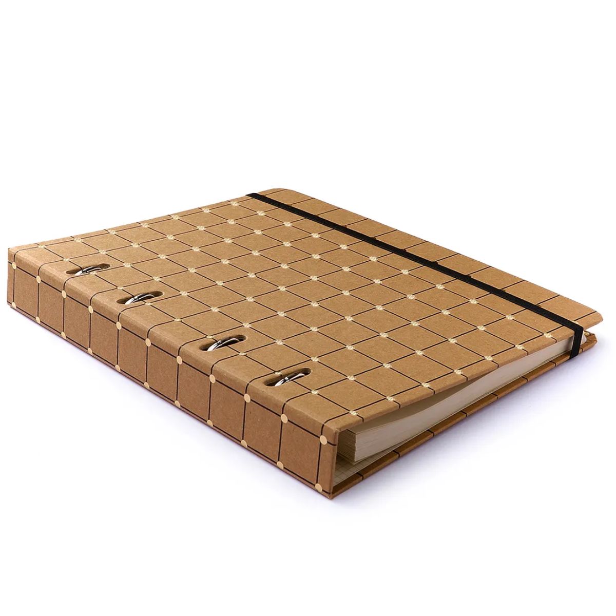 Caderno Criativo Argolado Cicero 17x24cm 90 Folhas Kraft Linha e Ponto Pautado