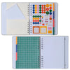 Caderno Criativo Argolado Cicero A5 14,8x21cm 90 Folhas Duo Astral Espaço Tempo Branco Pautado e Pontado