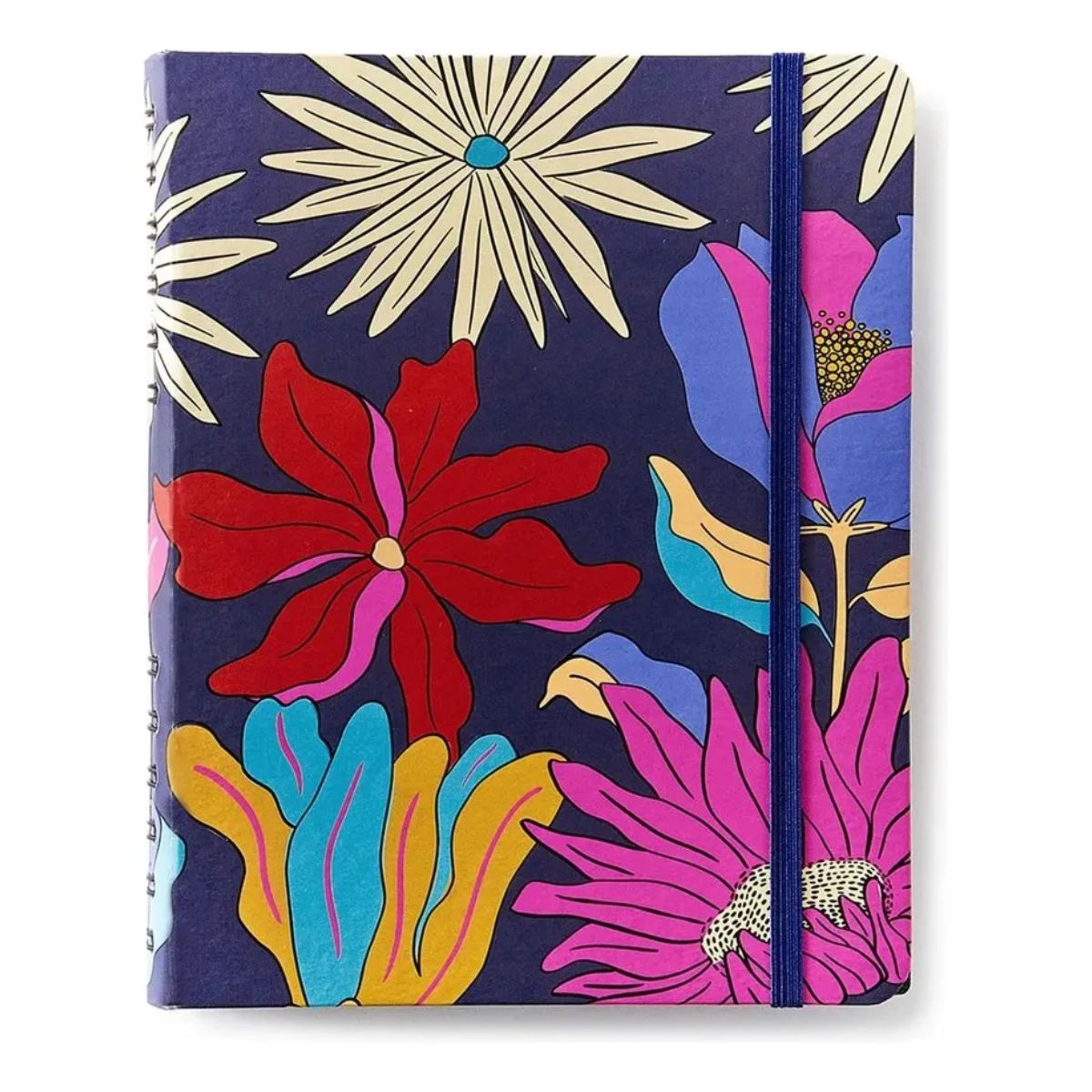Caderno Criativo Argolado Cicero A5 14,8x21cm 90 Folhas Duo Tropicália Azul Pautado e Pontado