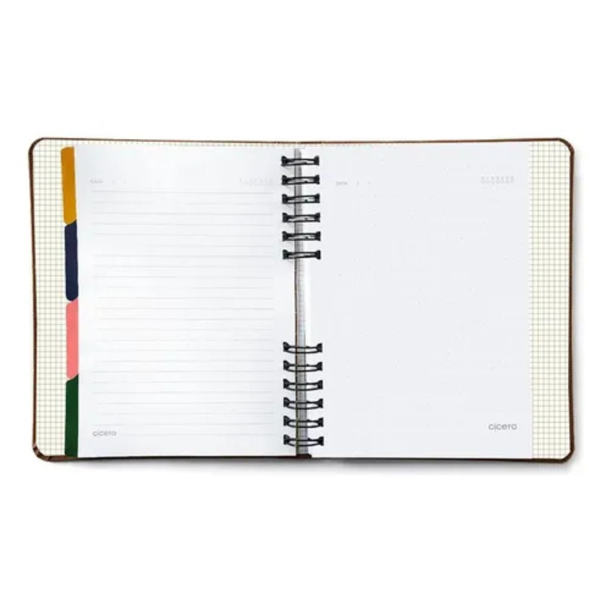Caderno Criativo Argolado Cicero A5 14,8x21cm 90 Folhas Duo Tropicália Azul Pautado e Pontado