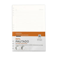 Refil para Caderno Cicero Organizador 17x24cm Pautado 40 Folhas Papel Offset