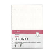 Refil para Caderno Cicero Organizador 17x24cm Pontado 40 Folhas Papel Offset