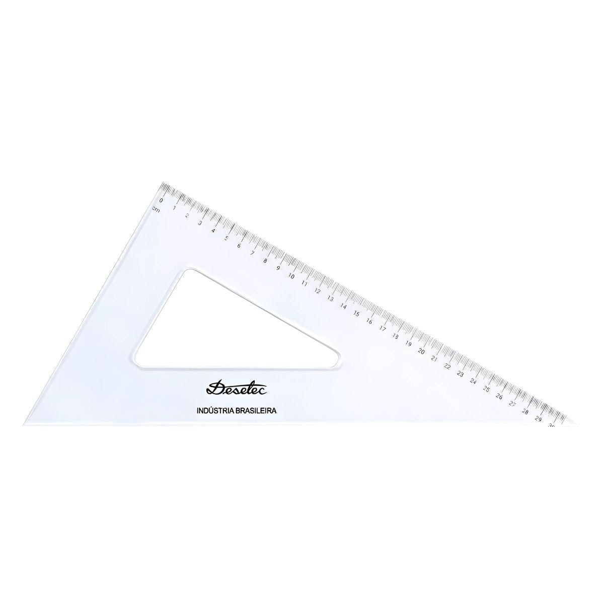 Esquadro Acrílico Trident 37cm com Escala - Ângulo 60° - Usinagem de Alta Precisão - Modelo 1637
