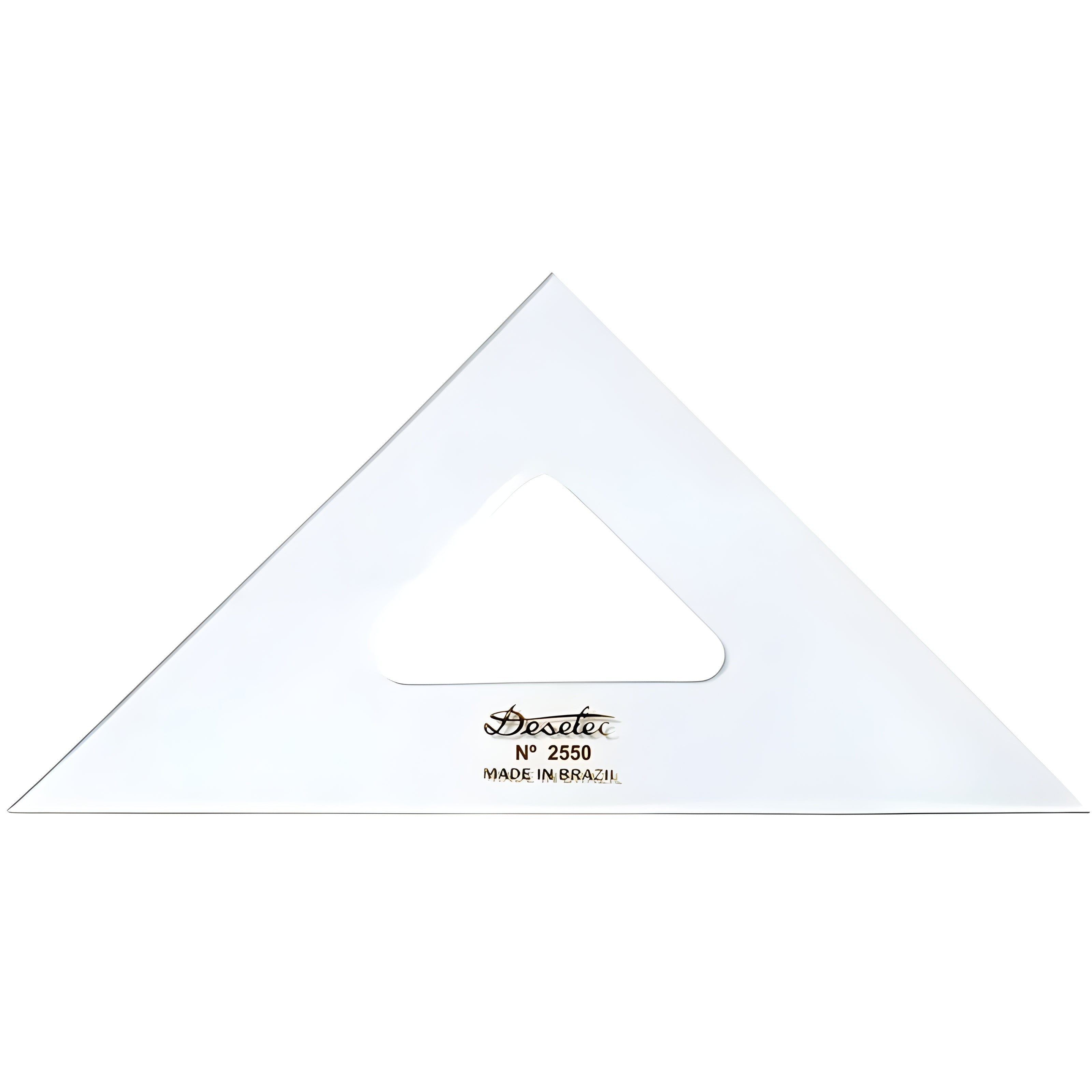 Esquadro Acrílico Trident 50cm sem Escalas - Ângulo 45° - Usinagem de Alta Precisão - Modelo 2550

