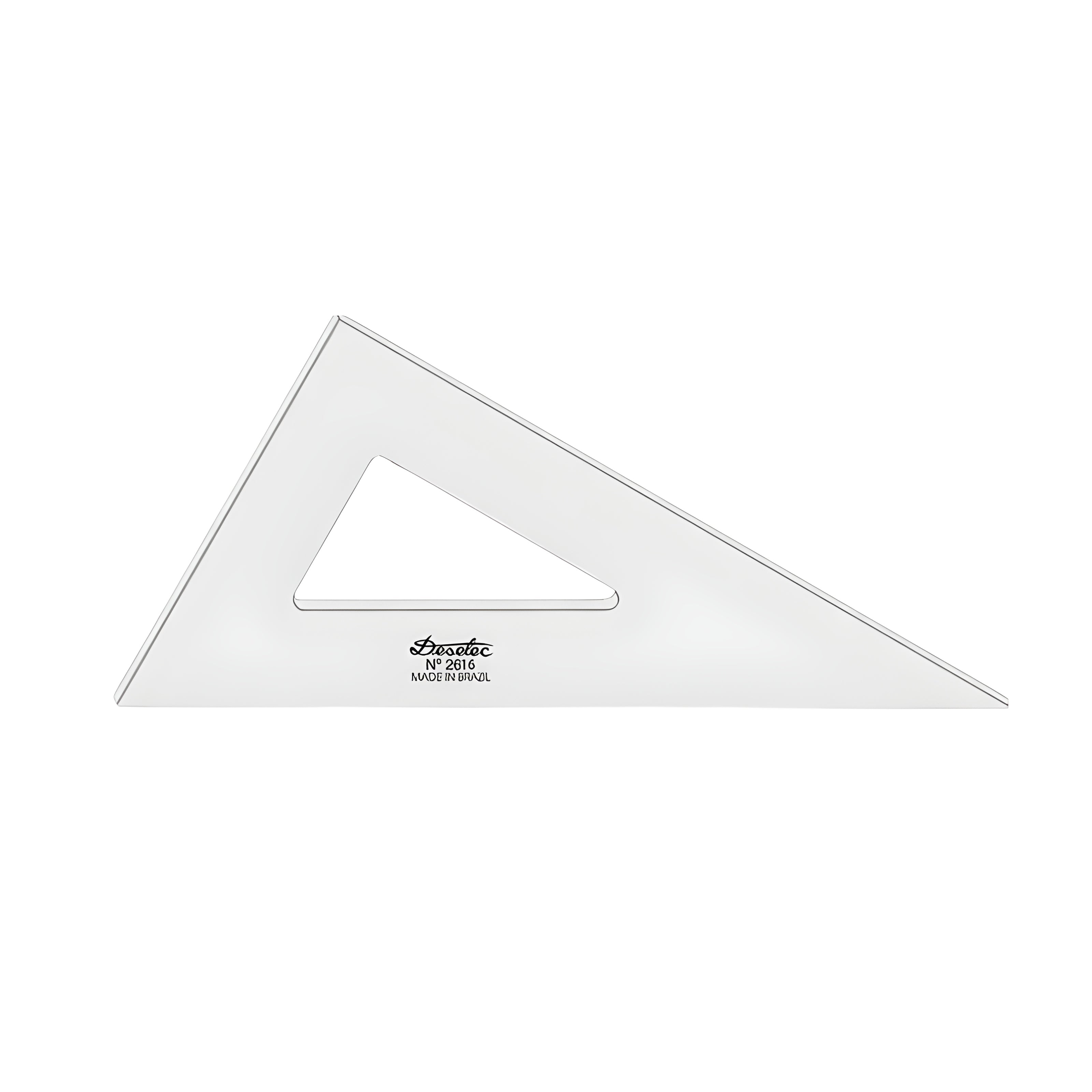 Esquadro Acrílico Trident 16cm sem Escalas - Ângulo 60° - Usinagem de Alta Precisão - Modelo 2616
