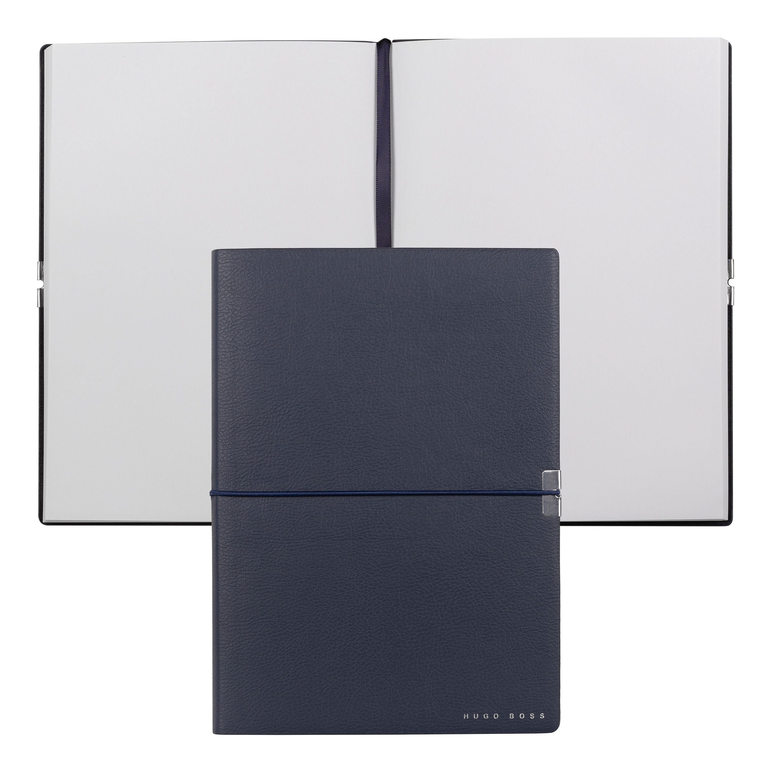 Caderno A5 Elegance Storyline Azul Marinho 80 Folhas sem Pauta 100g/m² - Hugo Boss - Hnh124np