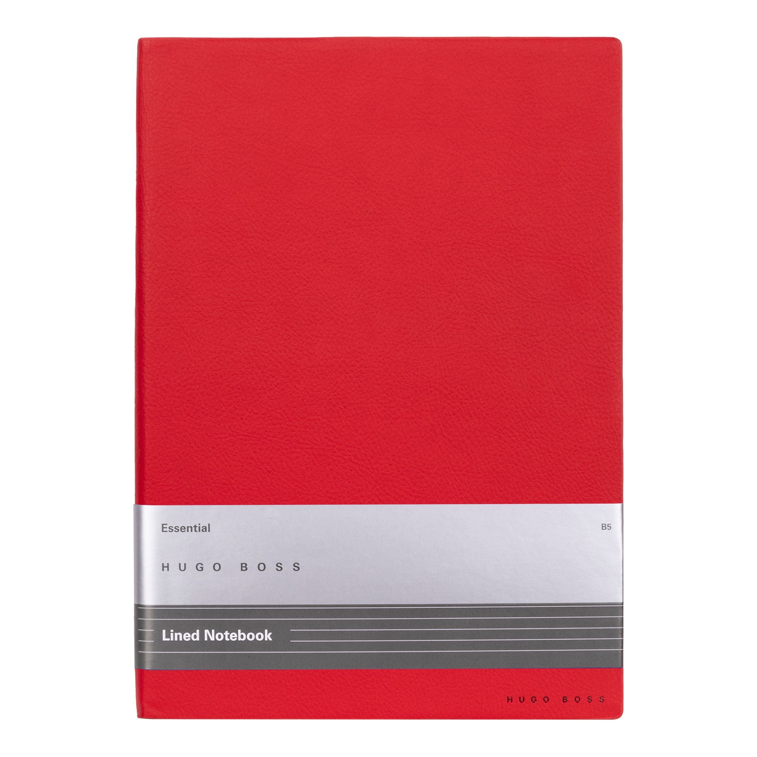 Caderno B5 Essential Storyline Vermelho 80 Folhas Pautadas 80g/m² - Hugo Boss - Hnb121pl