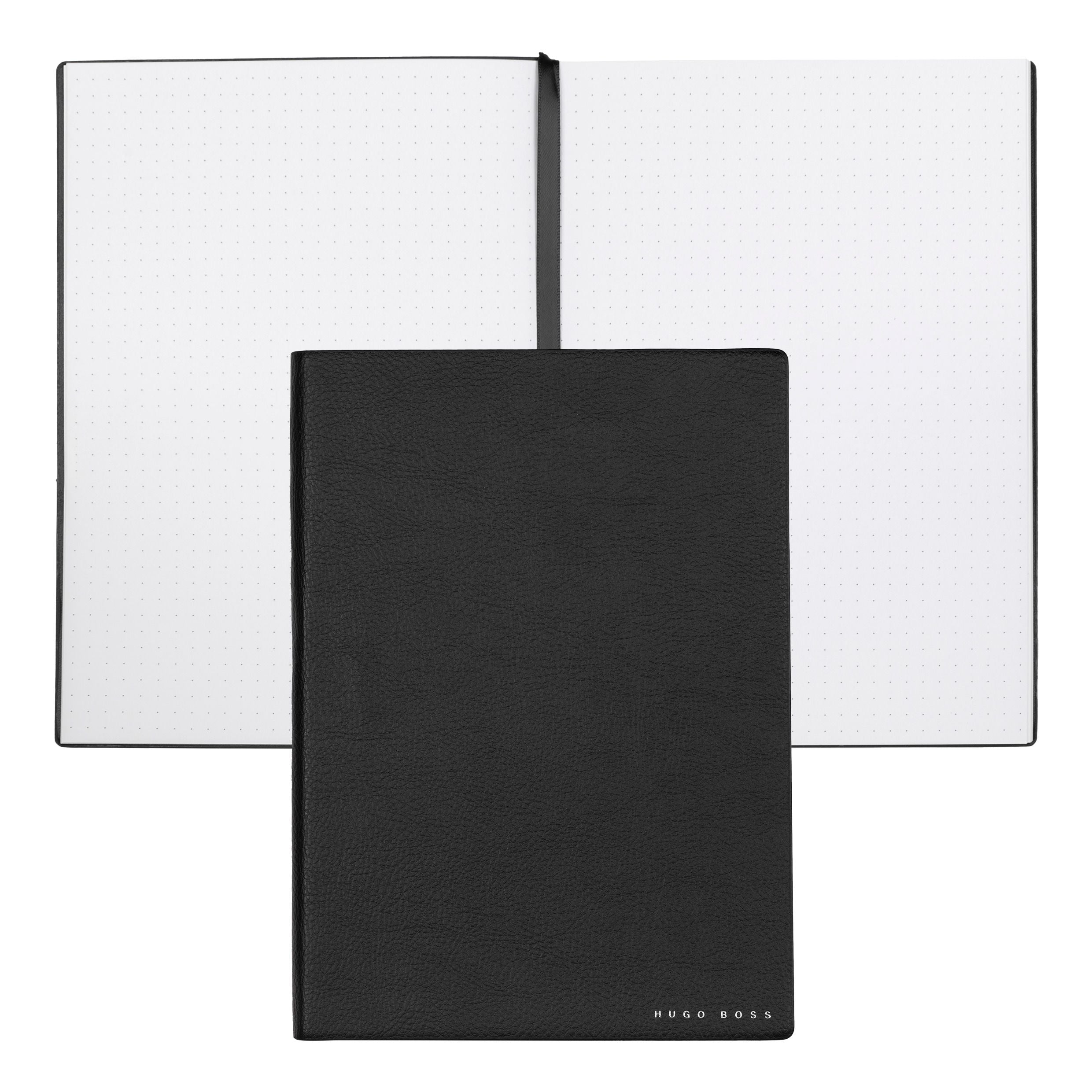 Caderno A5 Essential Storyline Preto 80 Folhas Pontilhadas 80g/m² - Hugo Boss - Hnh121ad