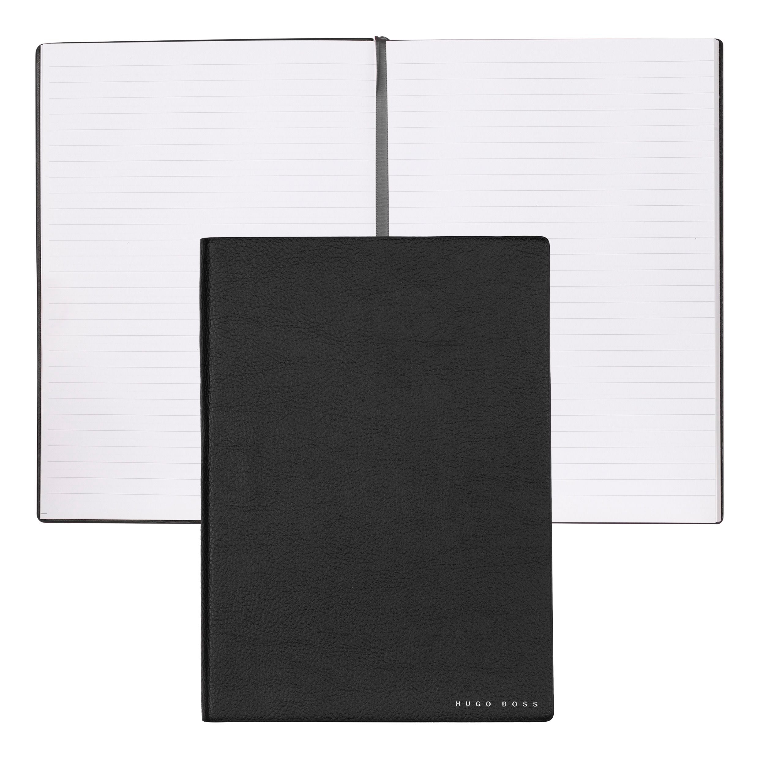 Caderno A5 Essential Storyline Preto 80 Folhas Pautadas 80g/m² - Hugo Boss - Hnh121al