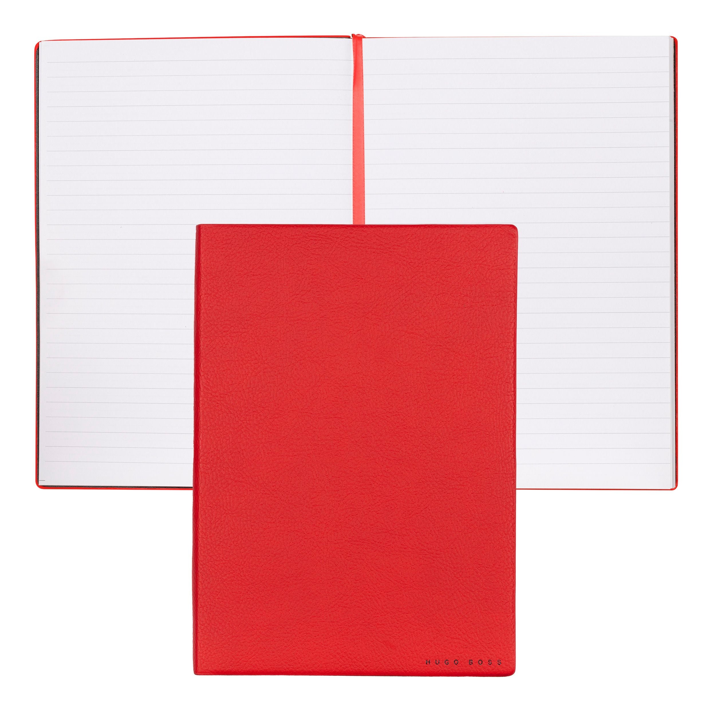 Caderno A5 Essential Storyline Vermelho 80 Folhas Pautadas 80g/m² - Hugo Boss - Hnh121pl