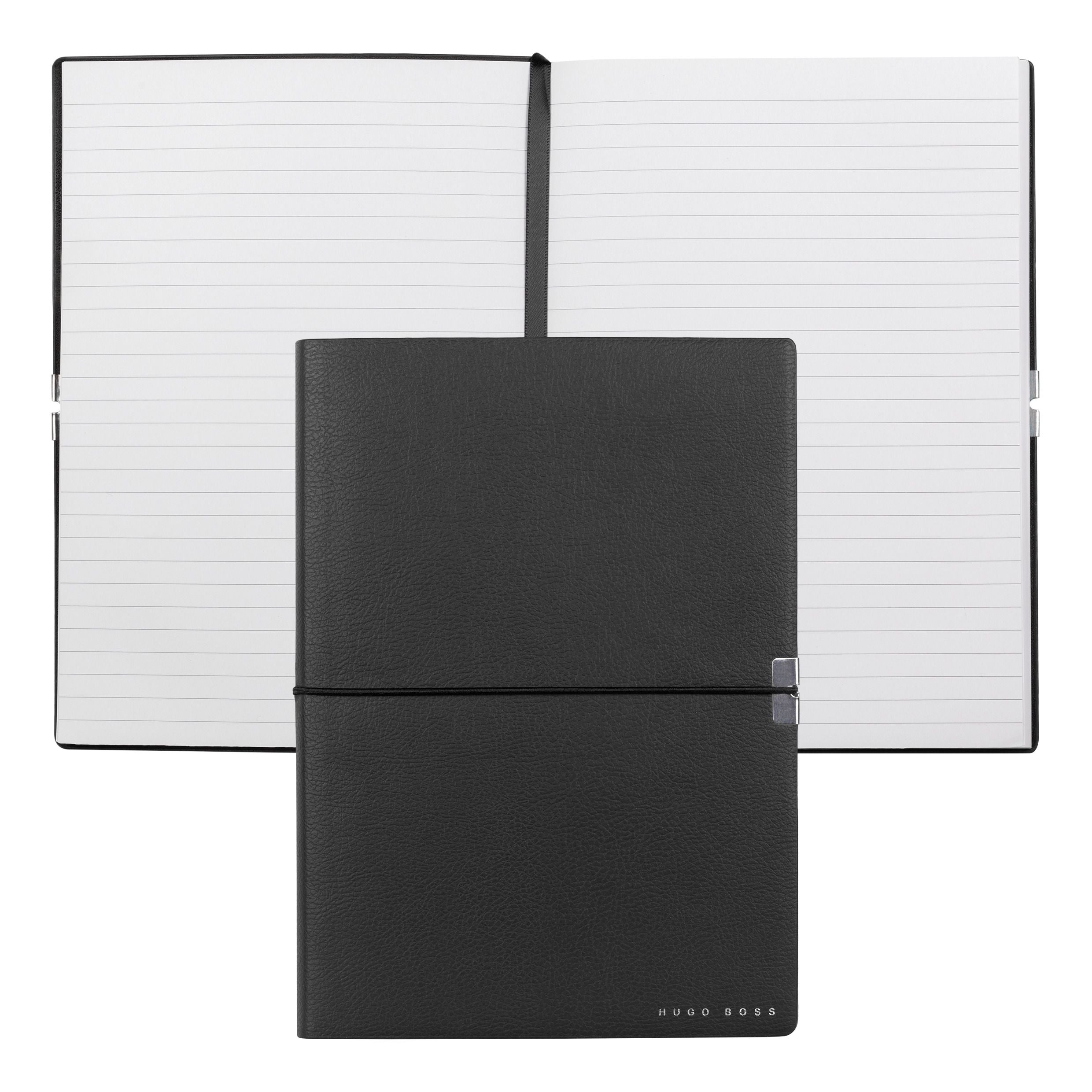 Caderno A5 Elegance Storyline Preto 80 Folhas Pautadas 100g/m² - Hugo Boss - Hnh124al